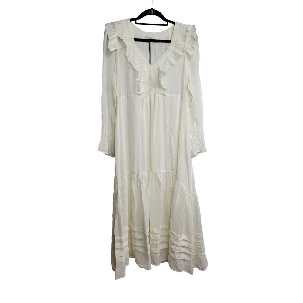 Sea New York Smocked Midi Dress Size 10
